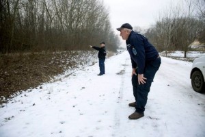 epa04568396 (05/16) The head of the Roszke branch of the voluntary police organization of civil guards Istvan Turo (L) and civil guard Mihaly Bicskei inspect a zone of forest as they patrol the Hungarian-Serbian border looking for migrants near Roszke, south of Szeged, 170 km south of Budapest, Hungary, 09 January 2015. A group of migrants from Afghanistan live these days on the Serb side of the border Serbian-Hungarian border, near Subotica, Northern Serbia and wait for human smugglers to lead them across the border line into Hungary, an EU member state. Most of the migrants coming from Asia and Africa, escaping economic crisis, poverty or war, hope to reach their dreamlands, the rich western countries of the European Union to find better living conditions and the safety of life. As the Hungarian-Serbian border is identical with the border of the Schengen zone, Hungarian authorities patrol the frontier region permanently to prevent illegal migrants crossing the border. On a daily basis dozens of would-be immigrants are caught by border police and the voluntary organization of civil guards in a narrow border region south of Szeged, 170 km south of Budapest, Hungary.  EPA/SZILARD KOSZTICSAK HUNGARY OUT ; PLEASE REFER TO ADVISORY NOTICE (epa04568391) FOR FULL FEATURE TEXT